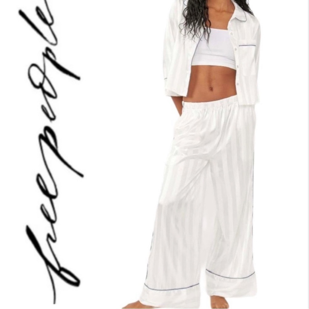 FREE PEOPLE Pajama Party PJ Set In Ivory - Various Sizes - NWT 🫶🏻 - Picture 4 of 13